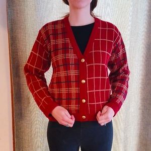 Vintage Plaid Holiday Sweater